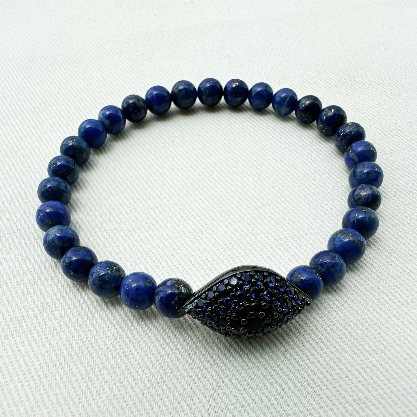 Pavé Evil Eye Lapis Lazuli Bracelet
