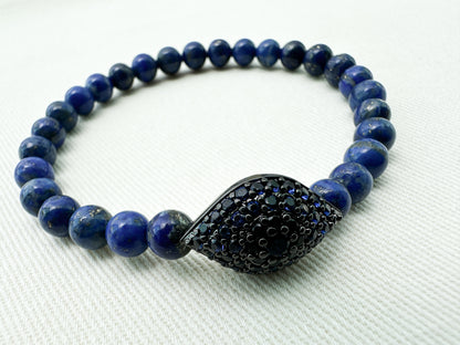 Pavé Evil Eye Lapis Lazuli Bracelet